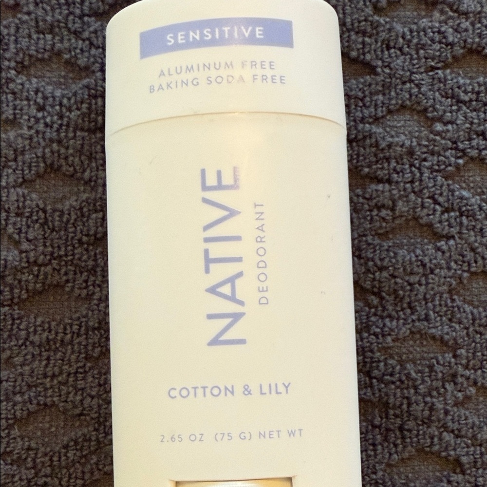 Native Sensitive Deodorant in Cream with Purple Text